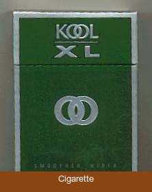 Kool XL Green Full Flavor cigarettes hard box