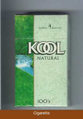 Kool Natural Menthol 100s cigarettes hard box