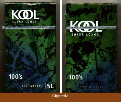 Kool Super Longs 100s True Menthol SL cigarettes hard box
