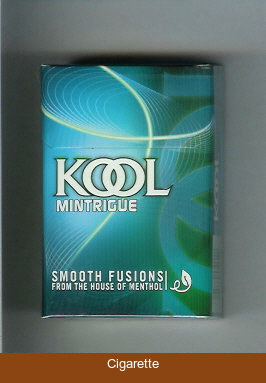 Kool Mintrigue Smooth Fusion From The House of Menthol cigarettes hard box