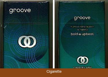 Kool Groove A unique interpretation of menthol cigarettes hard box