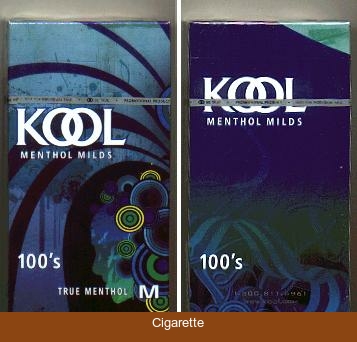 Kool Menthol Milds 100s True Menthol cigarettes hard box