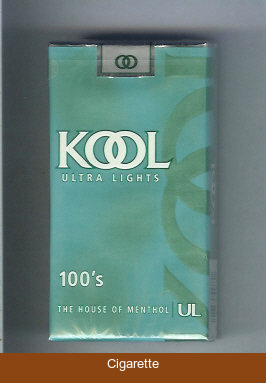 Kool Ultra Lights 100s The House of Menthol cigarettes soft box