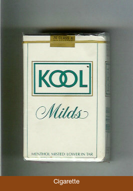 Kool Milds Menthol white cigarettes soft box