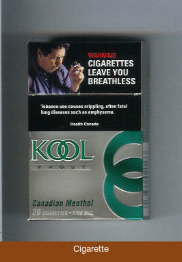 Kool Frost Canadian Menthol cigarettes hard box