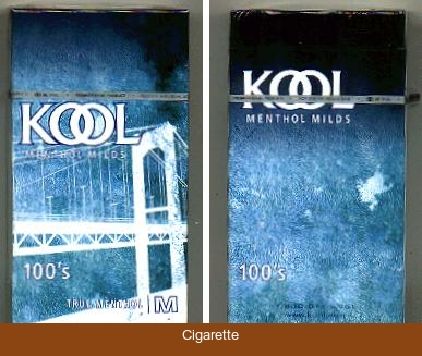 Kool cigarettes Menthol Milds 100s True Menthol M hard box