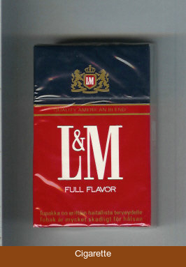 L&M Quality American Blend Full Flavor cigarettes hard box