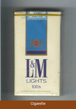 L&M Lights 100s cigarettes soft box