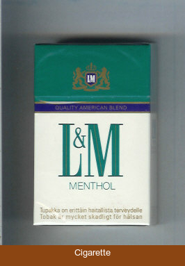 L&M Quality American Blend Menthol cigarettes hard box