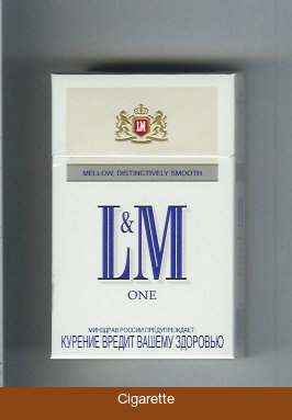 L&M Mellow Distinctively Smooth One cigarettes hard box
