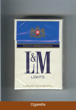 L&M Quality American Blend Lights blue Lights cigarettes hard box