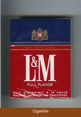 L&M Quality American Blend Full Flavor 25s cigarettes hard box 