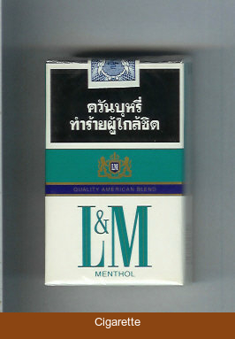 L&M Quality American Blend Menthol cigarettes soft box