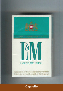 L&M Quality American Blend Lights Menthol cigarettes hard box
