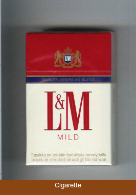 L&M Quality American Blend Mild cigarettes hard box
