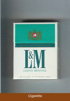 L&M Quality American Blend Lights Menthol Short cigarettes hard box
