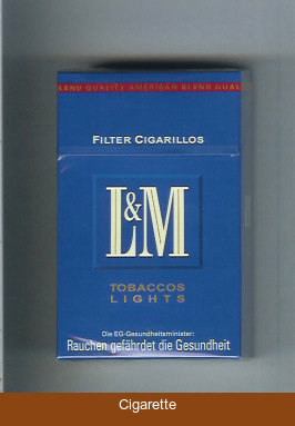 L&M Tobaccos Lights Filter Cigarillos cigarettes hard box