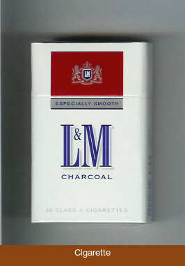 L&M Charcoal Especially Smooth white and red cigarettes hard box