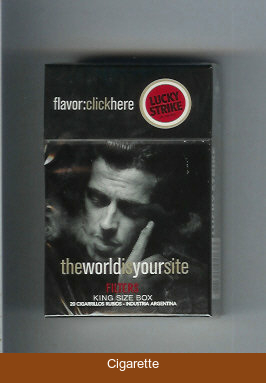 Lucky Strike FlavorChickHereTheWorldIs Filters cigarettes hard box