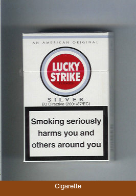 Lucky Strike Silver Lights cigarettes hard box