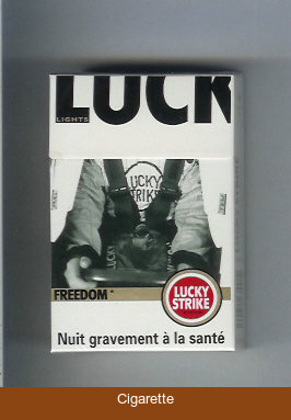 Lucky Strike Freedom Lights cigarettes hard box