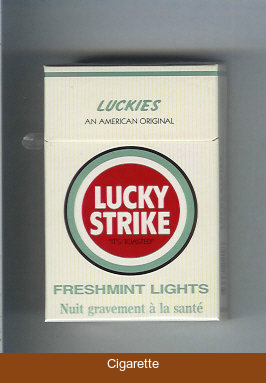 Lucky Strike Luckies An American Original Freshmint Lights cigarettes hard box
