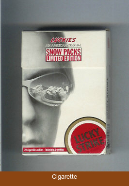 Lucky Strike Luckies Snow Packs Limited Edition hard box cigarettes