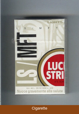Lucky Strike Lights LS MFT cigarettes hard box