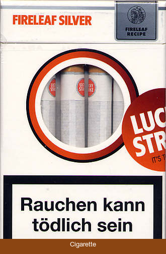 Lucky Strike Fireleaf Silver cigarettes hard box