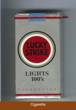 Lucky Strike Lights 100s cigarettes soft box
