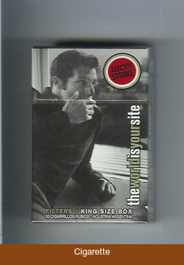 Lucky Strike TheWorldIsYourSite cigarettes hard box