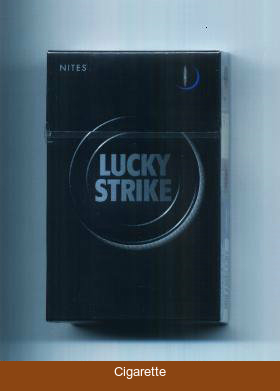 Lucky Strike Nites cigarettes hard box