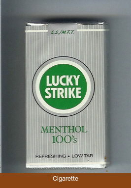 Lucky Strike Menthol 100s L.S.M.F.T. cigarettes soft box