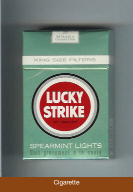 Lucky Strike Spearmint Lights cigarettes hard box