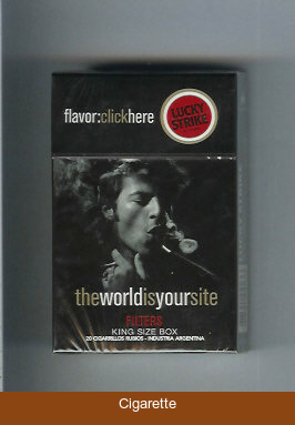 Lucky Strike FlavorChickHereTheWorldIs Filters King Size Box cigarettes hard box