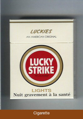 Lucky Strike Luckies An American Original Lights 25s cigarettes hard box