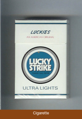 Lucky Strike Luckies An American Original Ultra Lights cigarettes hard box