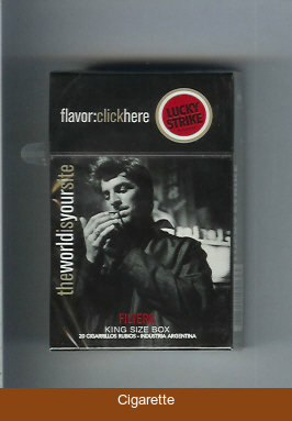 Lucky Strike FlavorChickHereTheWorldIs cigarettes hard box