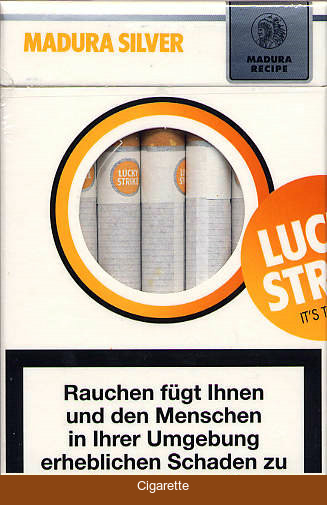 Lucky Strike Madura Silver hard box cigarettes