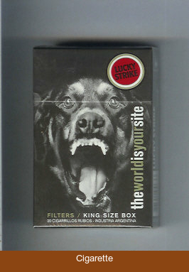 Lucky Strike TheWorldIsYourSite Filters King Size Box hard box cigarettes