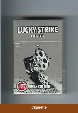 Lucky Strike Lights 9 Urban Culture cigarettes hard box 