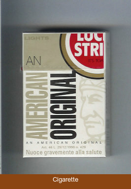Lucky Strike Lights An American Original cigarettes hard box