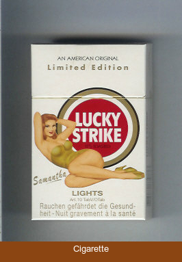Lucky Strike Lights Samanta cigarettes hard box