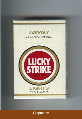 Lucky Strike Luckies An American Original Lights cigarettes hard box