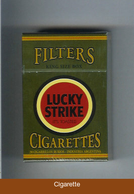 Lucky Strike Filter King Size Box green and red cigarettes hard box