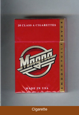 Magna Smooth Full Flavor red and gold cigarettes hard box