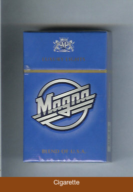 Magna Luxury Lights Blend of USA blue cigarettes hard box