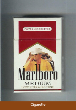 Marlboro with cowboy with lasso from behind Medium cigarettes hard box