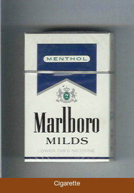 Marlboro Milds Menthol white and blue cigarettes hard box
