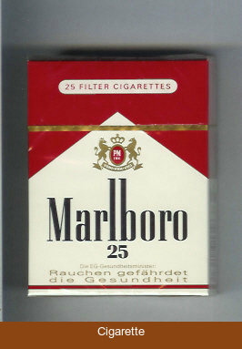 Marlboro red and white 25s cigarettes hard box